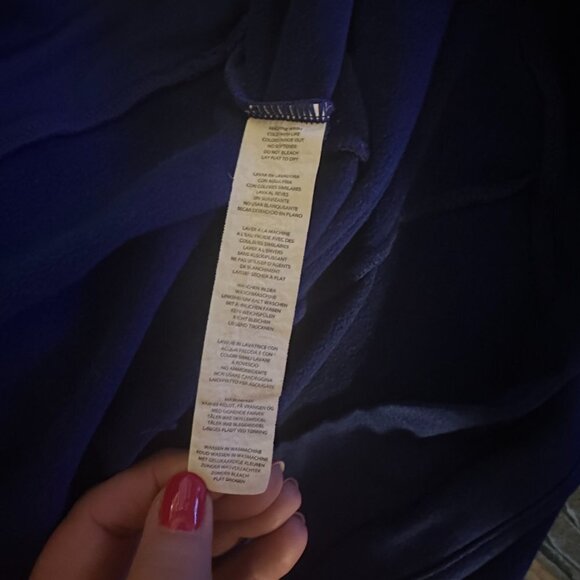 Women's L Fabletics Hoodie Pullover Sweatshirt Fleece Blue Sporty Hooded Active - Picture 6 of 6